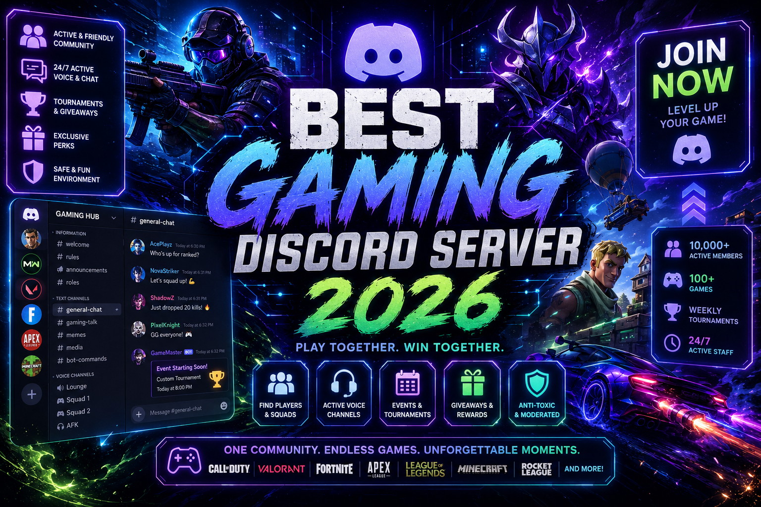 Best Gaming Discord Servers in 2026: Top 5 Communities to Join