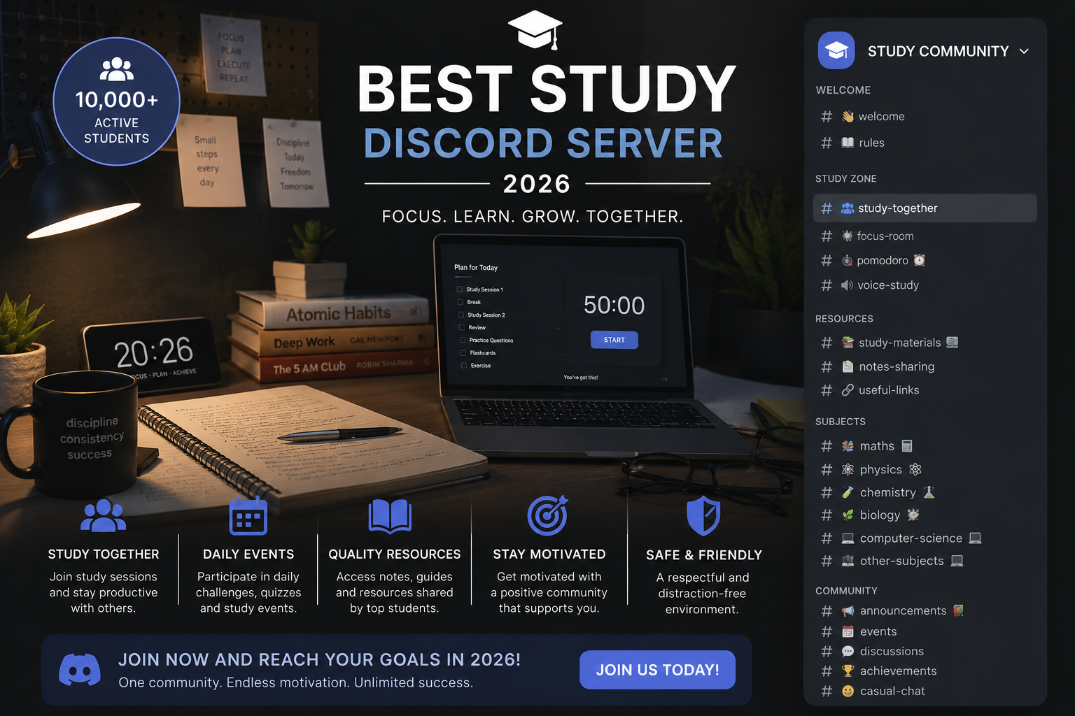 Best Study Discord Servers in 2026: Top 5 Communities to Join