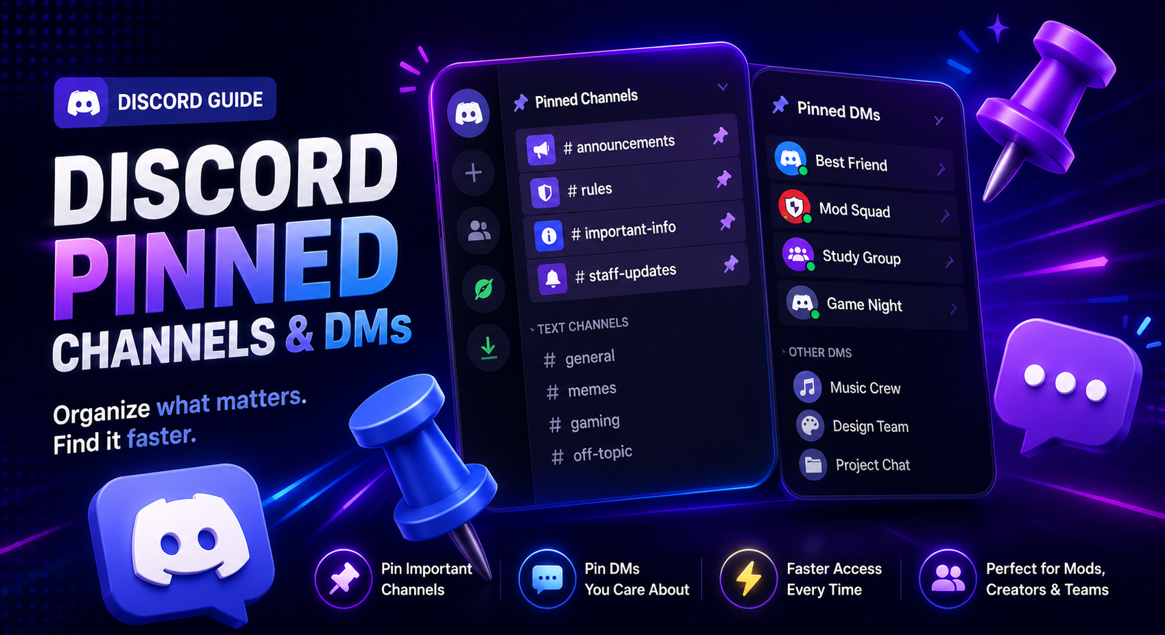 Discord Pinned Channels & DMs: How to Organize Your Servers and Chats