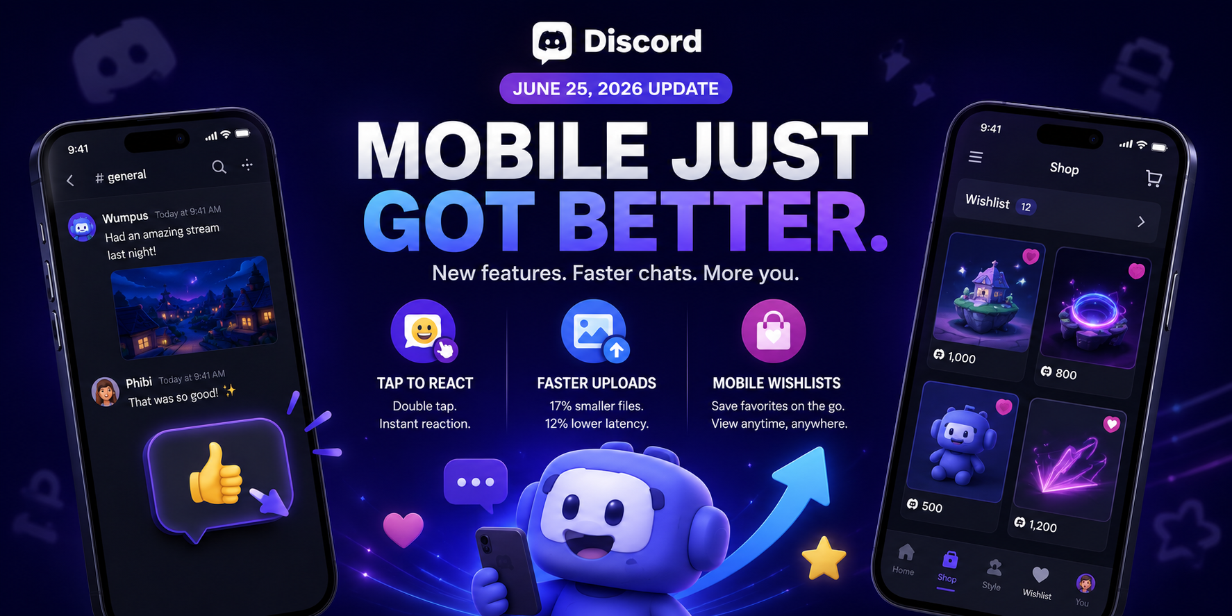 Discord's Latest Mobile Upgrades: Tap to React, Faster Uploads, & Wishlists