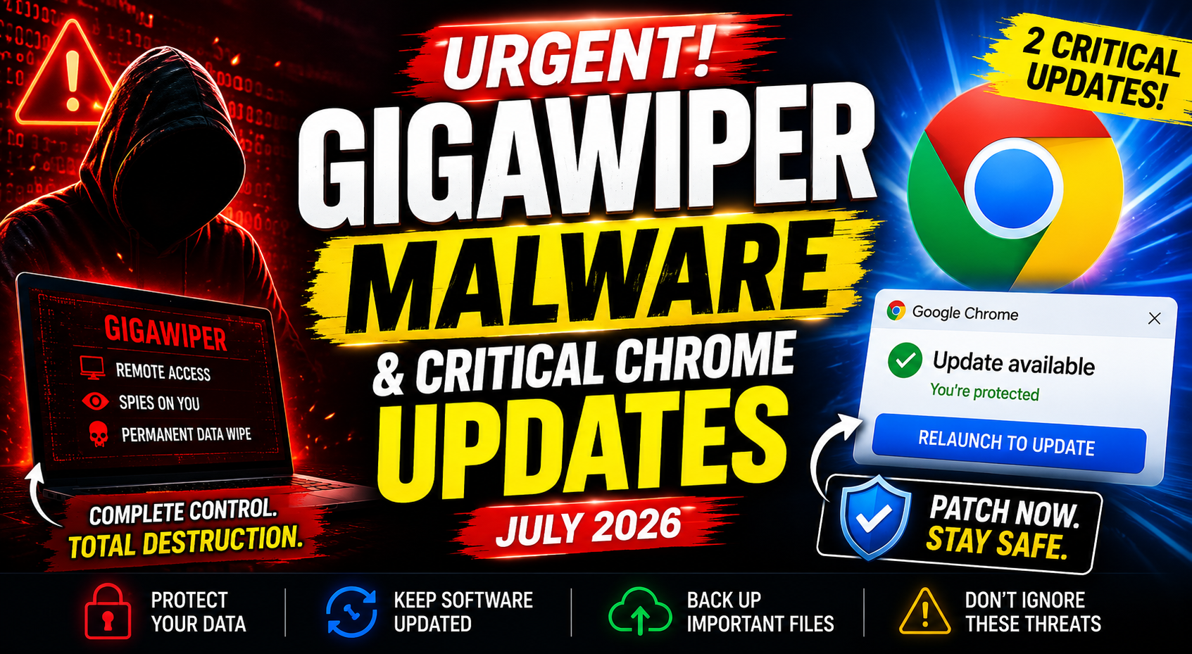 Urgent Security Alert: The "GigaWiper" Windows Malware and Critical Chrome Updates