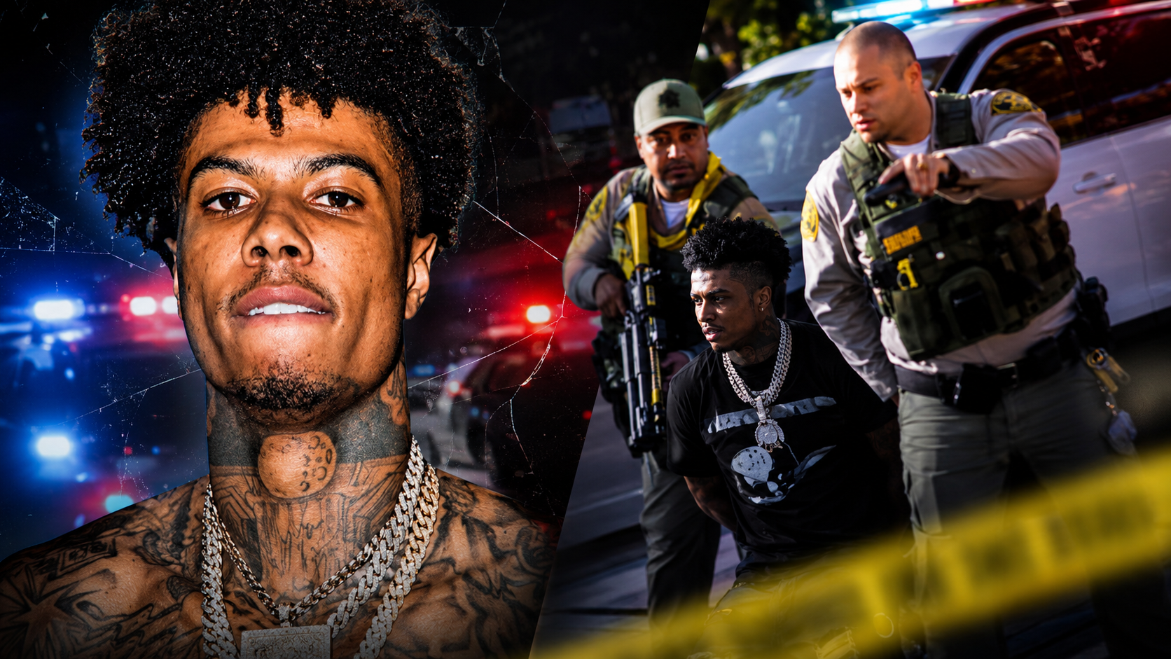 Rapper Blueface Held at Gunpoint by Police on Stream After Alleged Swatting