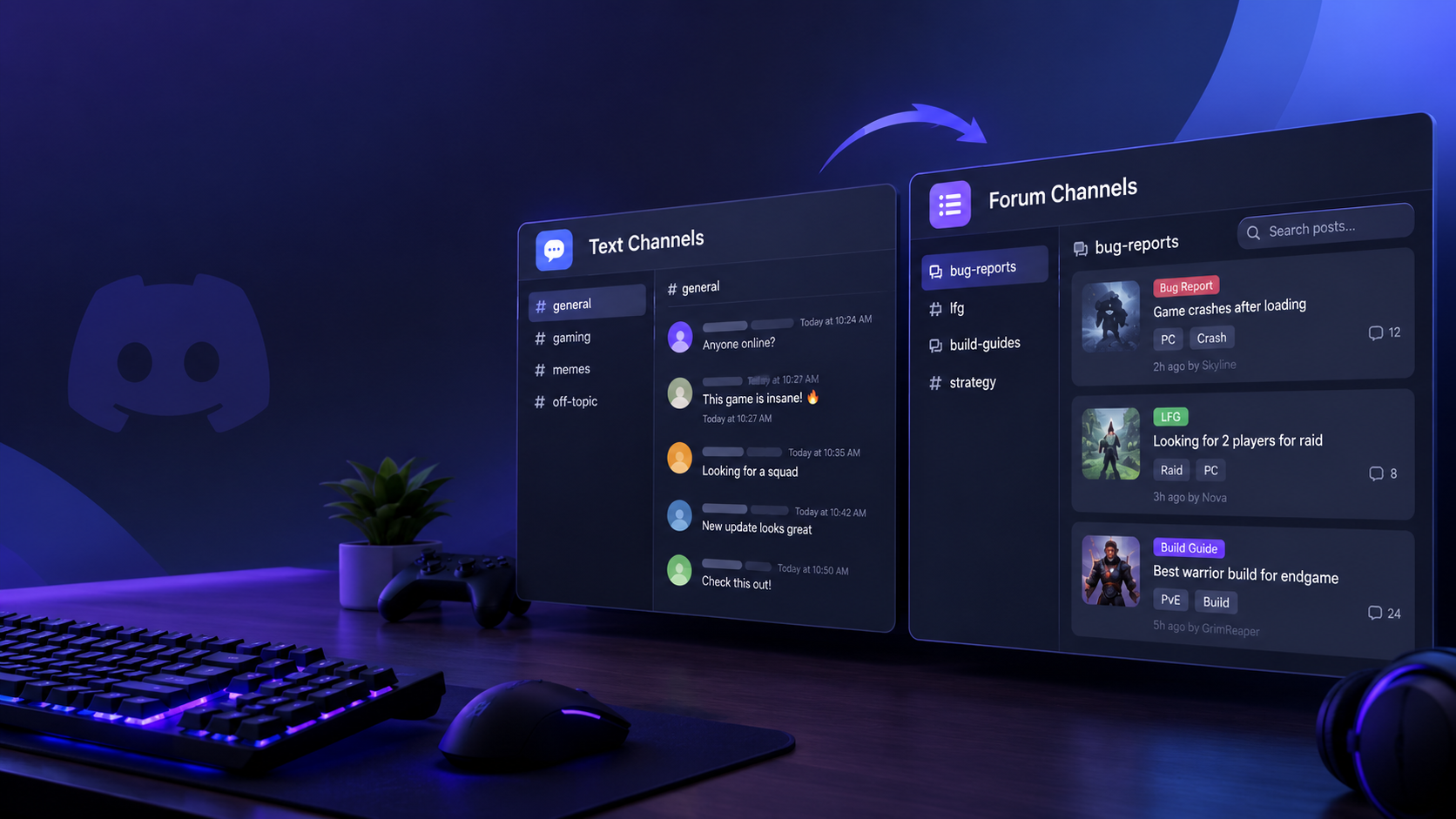 Forum Channels vs Text Channels: How to Organize Massive Game Discussion Hubs
