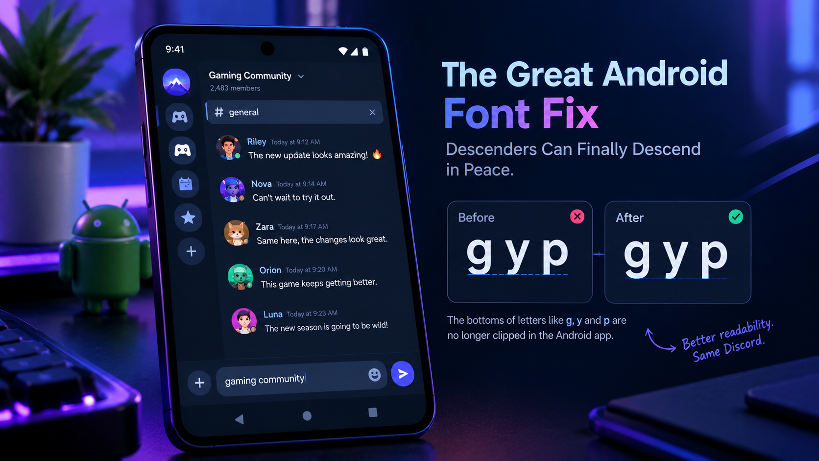 The Great Android Font Fix: Descenders Can Finally Descend in Peace